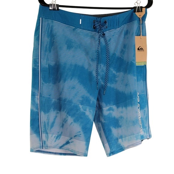 Quiksilver Other - Quiksilver Highline Surf Silk Board Shorts Swim Trunks Blue White Mens Large
